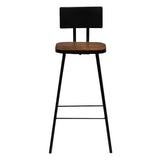Bar Chairs 2 pcs Solid Reclaimed Wood - Side View