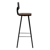Bar Chairs 2 pcs Solid Reclaimed Wood - Top-Down View
