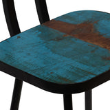 Bar Chairs 2 pcs Solid Reclaimed Wood - 45-Degree Angle