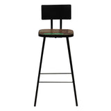 Bar Chairs 4 pcs Solid Reclaimed Wood - Front View