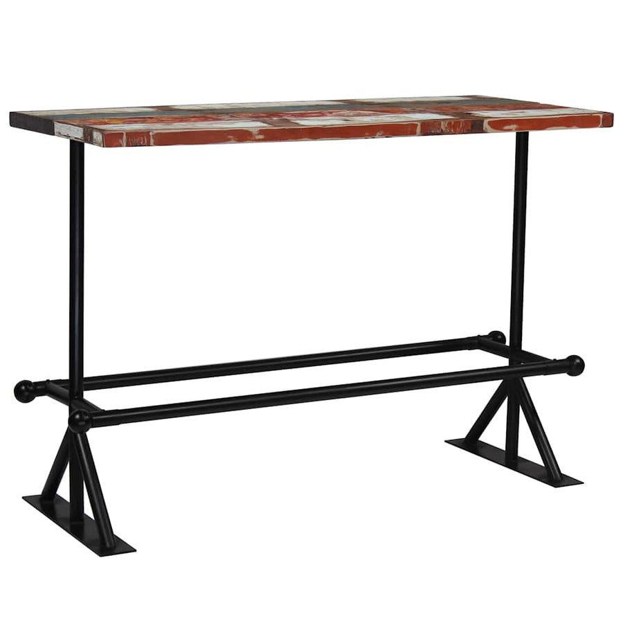 Bar Set 7 Piece Solid Reclaimed Wood Multicolour