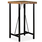 Bar Table 60x60x107 cm Solid Reclaimed Wood - Close-Up Angle