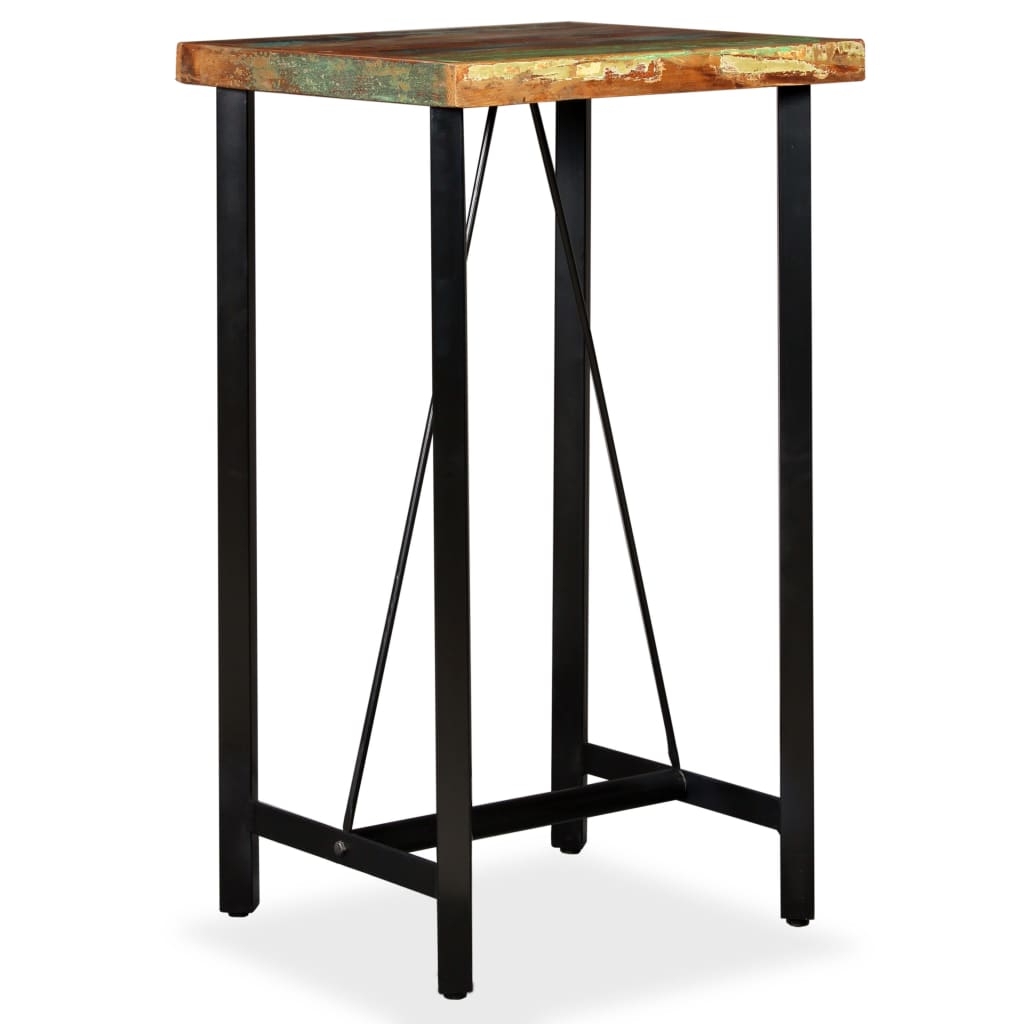 Bar Table 60x60x107 cm Solid Reclaimed Wood