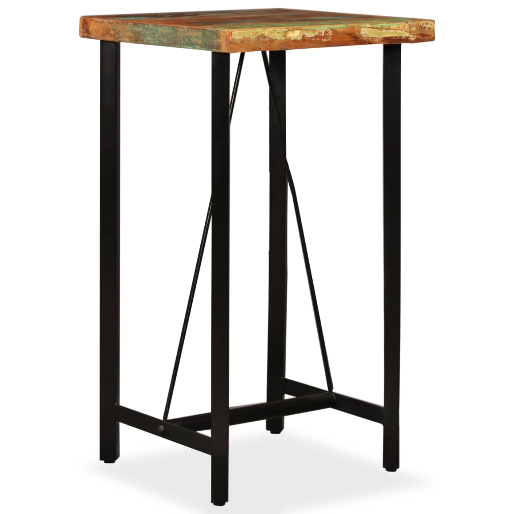 Bar Table 60x60x107 cm Solid Reclaimed Wood
