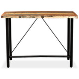Bar Table 150x70x107 cm Solid Reclaimed Wood - Front View