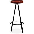 Bar Stools 2 pcs Real Leather