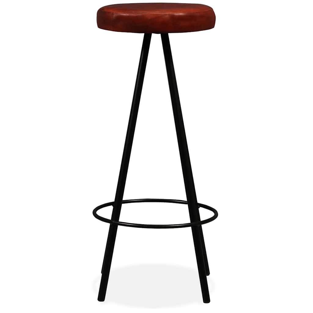 Bar Stools 4 pcs Real Leather