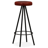 Bar Stools 4 pcs Real Leather - Extra Image