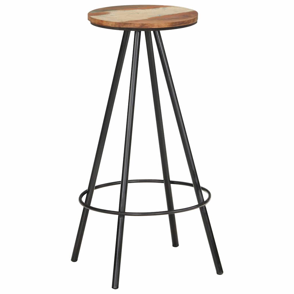 Bar Stools 2 pcs Solid Reclaimed Wood