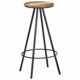 Bar Stools 2 pcs Solid Reclaimed Wood