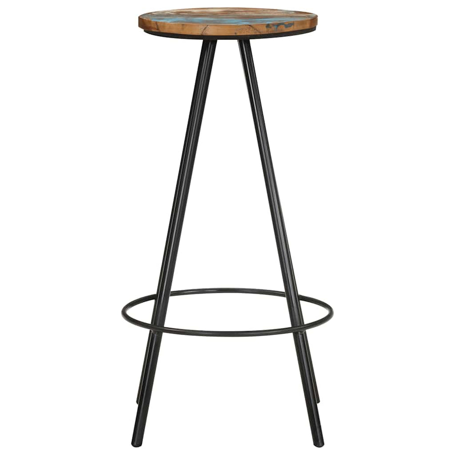 Bar Stools 2 pcs Solid Reclaimed Wood