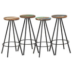 Bar Stools 4 pcs Solid Reclaimed Wood