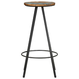 Bar Stools 4 pcs Solid Reclaimed Wood - Side View