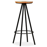 Bar Stools 4 pcs Solid Reclaimed Wood - Low Angle