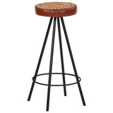 Bar Stools 4 pcs Real Leather - Extra Image