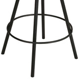 Bar Stools 4 pcs Real Leather - Rear View