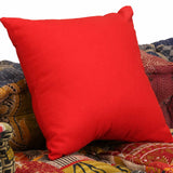 2-Seater Modular Pouffe Patchwork Fabric - Low Angle