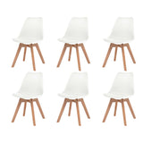 Dining Chairs 6 pcs White Plastic