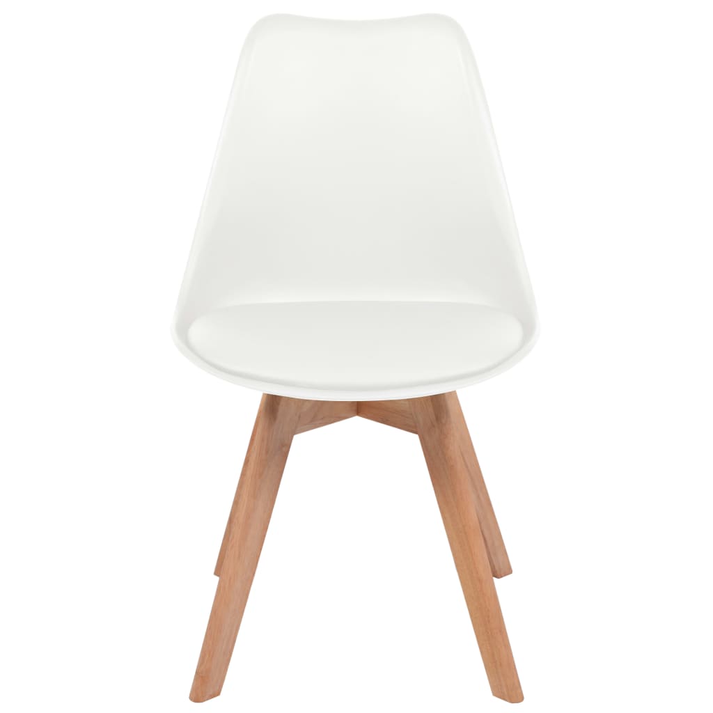 Dining Chairs 6 pcs White Plastic