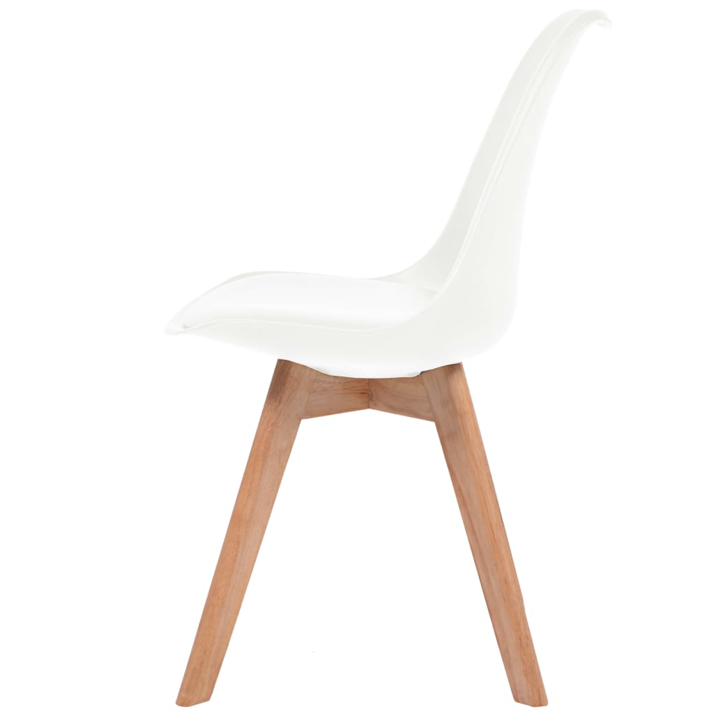 Dining Chairs 6 pcs White Plastic