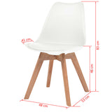 Dining Chairs 6 pcs White Plastic