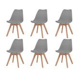 Dining Chairs 6 pcs Grey Plastic