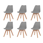 Dining Chairs 6 pcs Grey Plastic