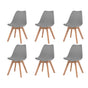 Dining Chairs 6 pcs Grey Plastic