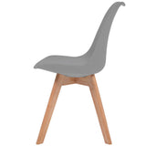 Dining Chairs 6 pcs Grey Plastic