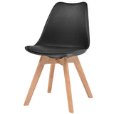 Dining Chairs 6 pcs Black Plastic