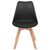 Dining Chairs 6 pcs Black Plastic