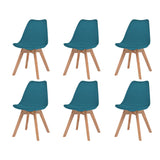 Dining Chairs 6 pcs Turquoise Plastic