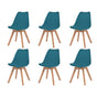 Dining Chairs 6 pcs Turquoise Plastic