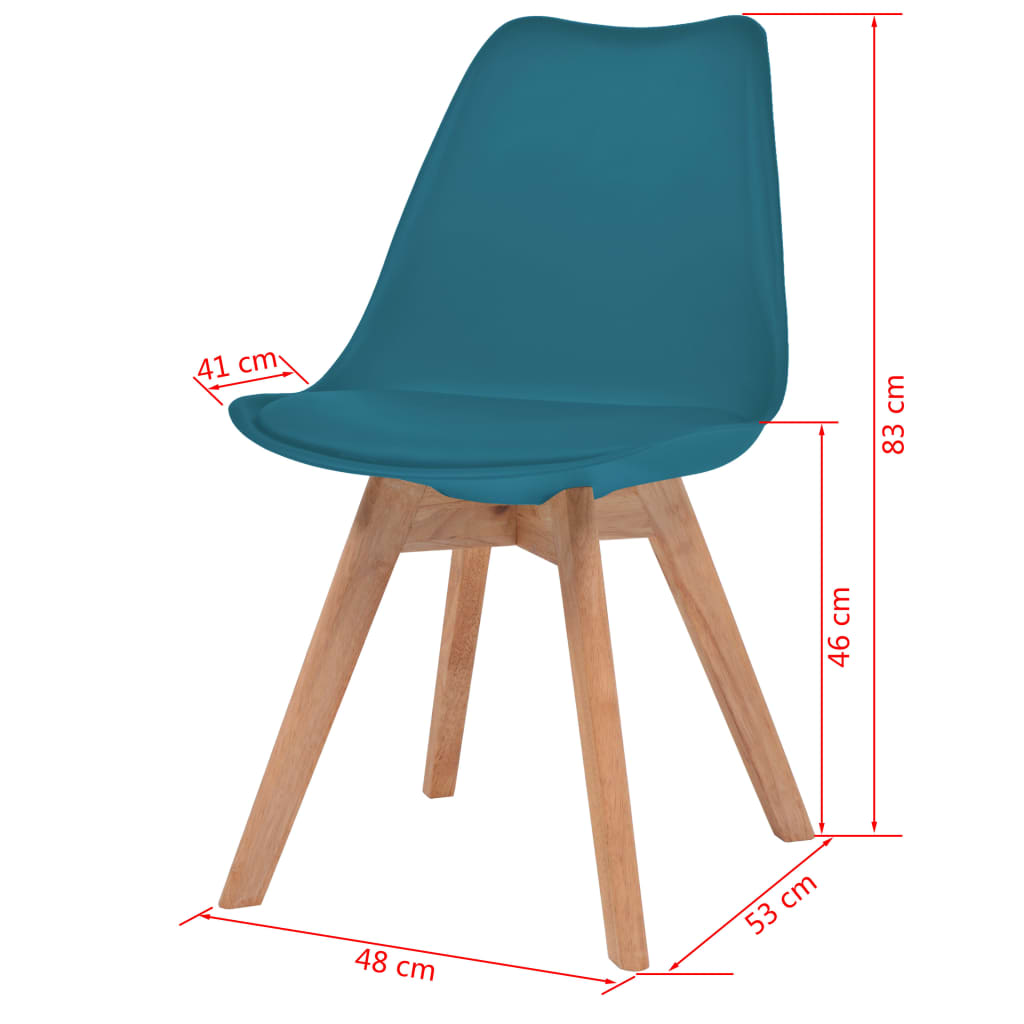 Dining Chairs 6 pcs Turquoise Plastic