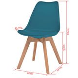 Dining Chairs 6 pcs Turquoise Plastic