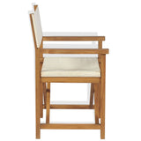 Folding Director's Chair Solid Teak Wood - Side View