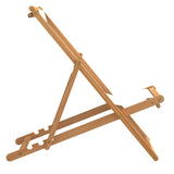 Deck Chair Teak 56x105x96 cm Cream - Top-Down View