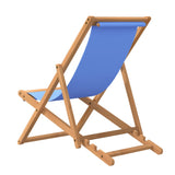Deck Chair Teak 56x105x96 cm Blue - 45-Degree Angle
