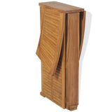 Folding Bar Table 155x53x105 cm Solid Teak Wood - Side View