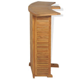 Folding Bar Table 155x53x105 cm Solid Teak Wood - 45-Degree Angle