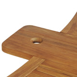 Folding Bar Table 155x53x105 cm Solid Teak Wood - Low Angle
