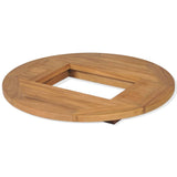 Beer Crate Tabletop Teak 70 cm - Front View