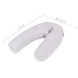 Pregnancy Pillow J-Shaped 54x(36-43) cm Grey - Side View