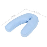 Pregnancy Pillow J-Shaped 54x(36-43) cm Blue