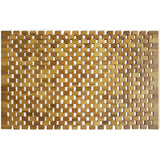 Bath Mat Acacia Wood 80x50 cm Mosaic - Front View