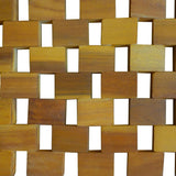 Bath Mat Acacia Wood 80x50 cm Mosaic - Top-Down View