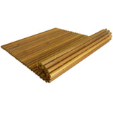 Bath Mat Acacia Wood 80x50 cm - Front View