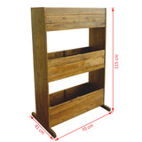 3-Tier Garden Raised Bed Solid Acacia Wood - 45-Degree Angle