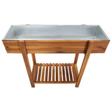 Raised Garden Raised Bed Solid Acacia Wood and Zinc