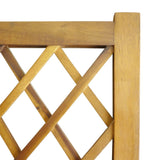 Garden Raised Bed with Trellis Solid Acacia Wood - Rear View